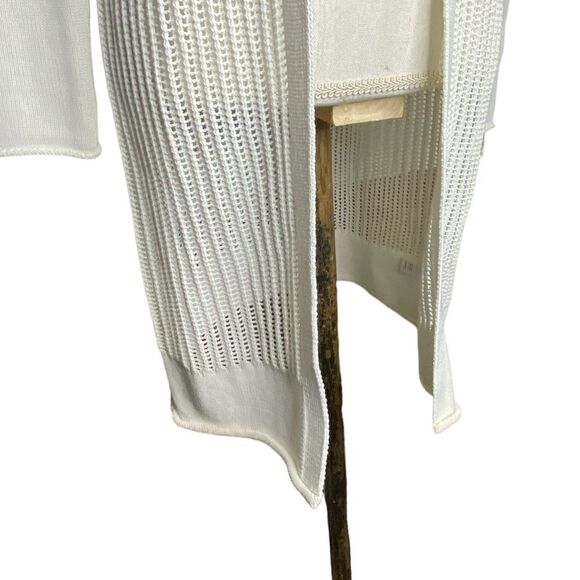 Derek Lam IO C Athleta Wm’s Sz Sm White Park Avenue Open Front Cardigan Sweater - Picture 3 of 5